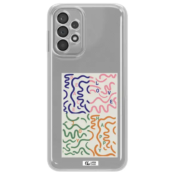 Peace,Love,Joy,Happy Samsung A23 5G Clear Tpu Case