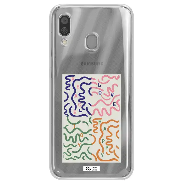 Peace,Love,Joy,Happy Samsung A30 Clear TPU Case