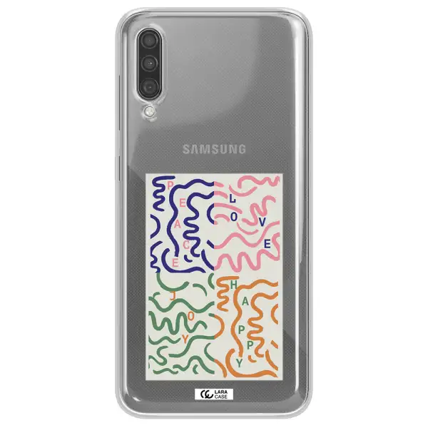 Peace,Love,Joy,Happy Samsung A30S Clear TPU Case