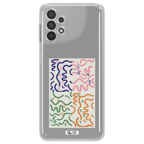 Peace,Love,Joy,Happy Samsung A32 4G Clear Tpu Case