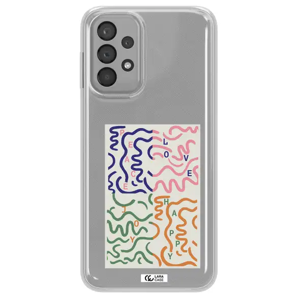 Peace,Love,Joy,Happy Samsung A33 Clear TPU Case