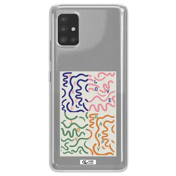 Peace,Love,Joy,Happy Samsung A51 Clear TPU Case