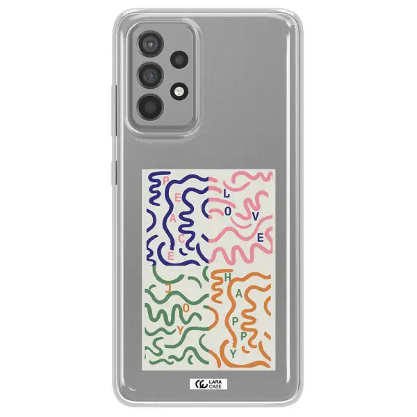 Peace,Love,Joy,Happy Samsung A52 Clear TPU Case