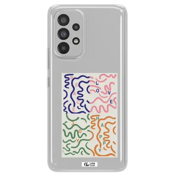 Peace,Love,Joy,Happy Samsung A53 Clear TPU Case