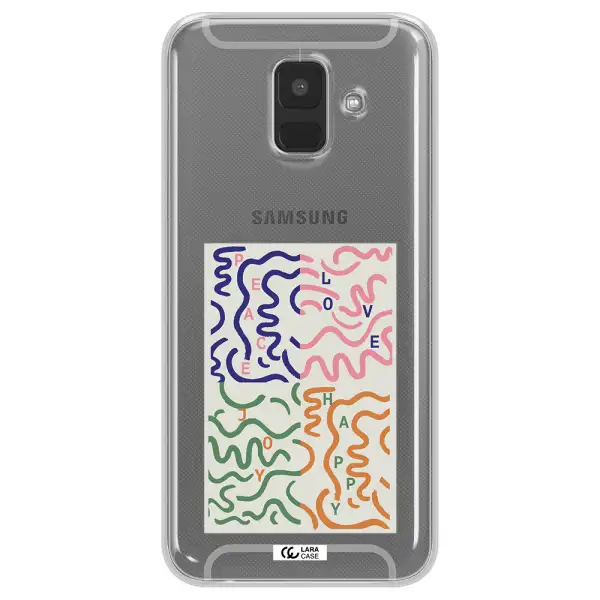 Peace,Love,Joy,Happy Samsung A6 Clear TPU Case