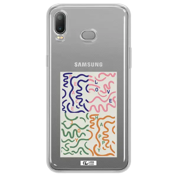 Peace,Love,Joy,Happy Samsung A6S Clear TPU Case
