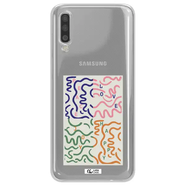 Peace,Love,Joy,Happy Samsung A70 Clear TPU Case