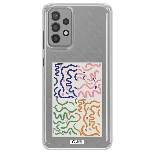 Peace,Love,Joy,Happy Samsung A72 Clear TPU Case