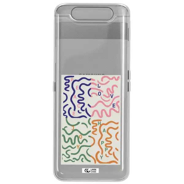 Peace,Love,Joy,Happy Samsung A80 Clear TPU Case