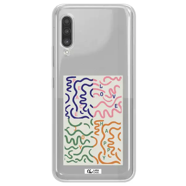 Peace,Love,Joy,Happy Samsung A90 Clear TPU Case