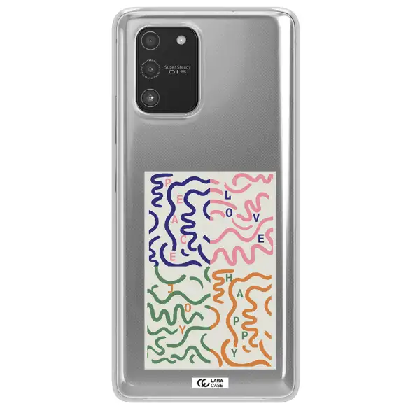 Peace,Love,Joy,Happy Samsung A91 Clear TPU Case