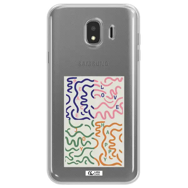Peace,Love,Joy,Happy Samsung J4 Clear TPU Case