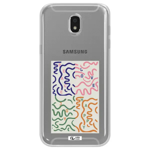 Peace,Love,Joy,Happy Samsung J5 2017 Clear TPU Case