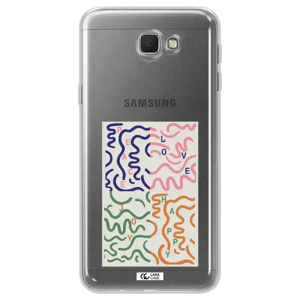 Peace,Love,Joy,Happy Samsung J5 Prime Clear TPU Case