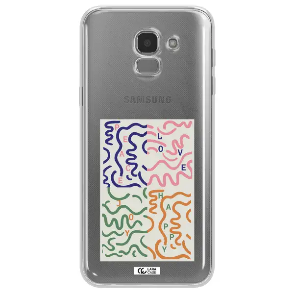 Peace,Love,Joy,Happy Samsung J6 Clear TPU Case