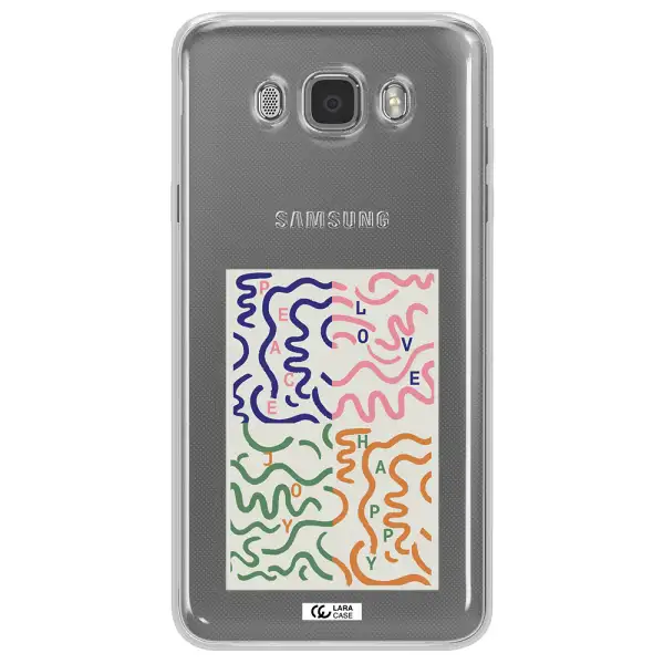 Peace,Love,Joy,Happy Samsung J7 2016 Clear TPU Case