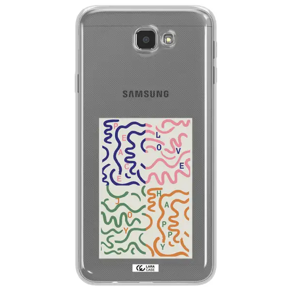 Peace,Love,Joy,Happy Samsung J7 Prim Clear TPU Case