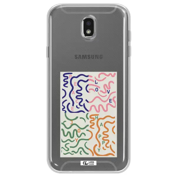 Peace,Love,Joy,Happy Samsung J7 Pro Clear TPU Case
