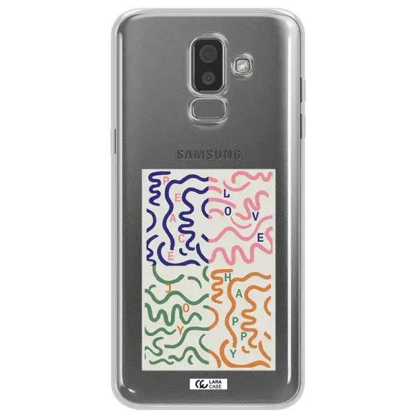 Peace,Love,Joy,Happy Samsung J8 Clear TPU Case