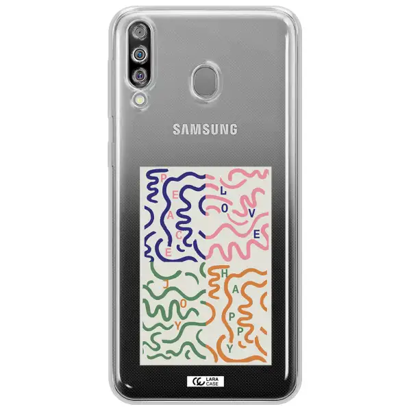 Peace,Love,Joy,Happy Samsung M30 Clear TPU Case