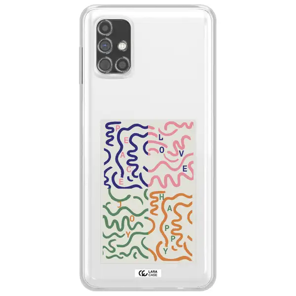 Peace,Love,Joy,Happy Samsung M31S Clear TPU Case