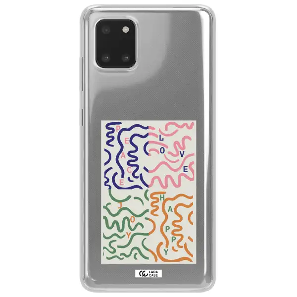 Peace,Love,Joy,Happy Samsung Note 10 Lite Clear TPU Case