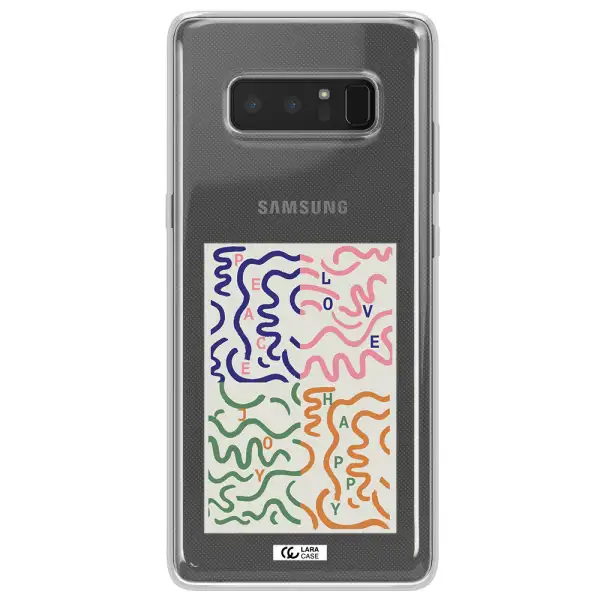 Peace,Love,Joy,Happy Samsung Note 8 Clear TPU Case