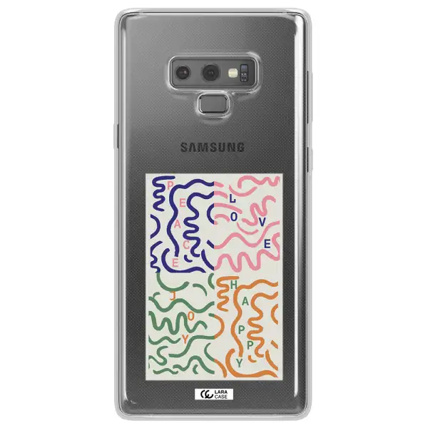 Peace,Love,Joy,Happy Samsung Note 9 Clear TPU Case