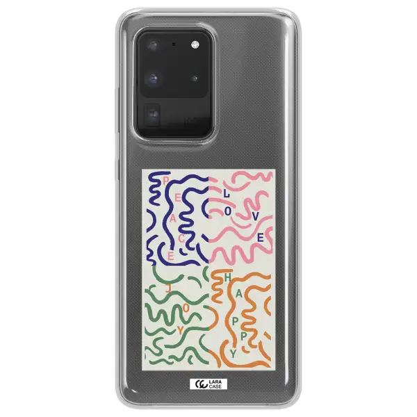 Peace,Love,Joy,Happy Samsung S20 Ultra Clear TPU Case
