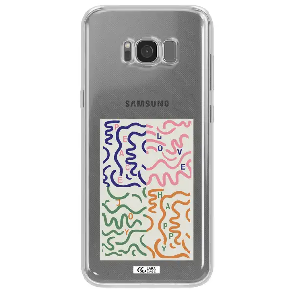Peace,Love,Joy,Happy Samsung S8 Plus Clear TPU Case