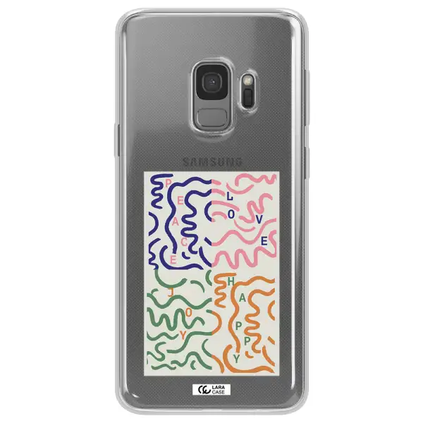Peace,Love,Joy,Happy Samsung S9 Clear TPU Case