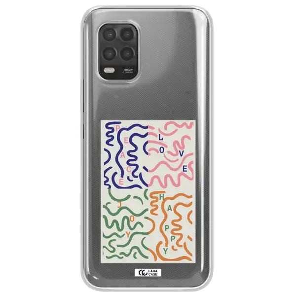 Peace,Love,Joy,Happy Xiaomi Mi 10 Lite Clear TPU Case