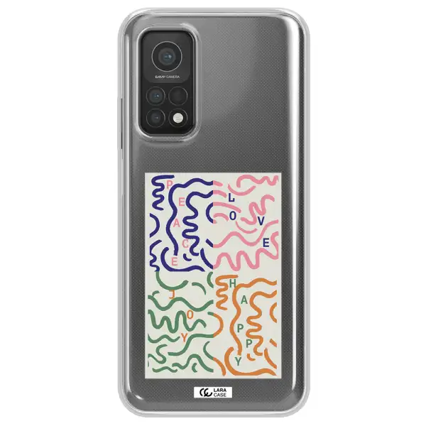 Peace,Love,Joy,Happy Xiaomi Mi 10T Clear TPU Case