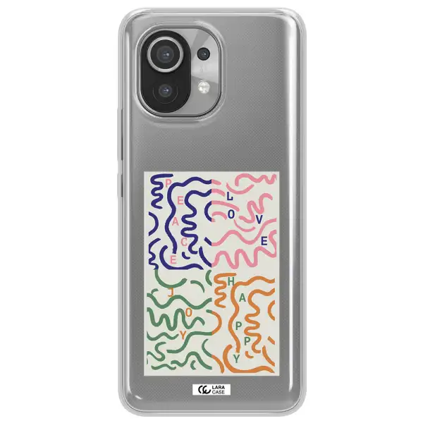Peace,Love,Joy,Happy Xiaomi Mi 11 Clear TPU Case