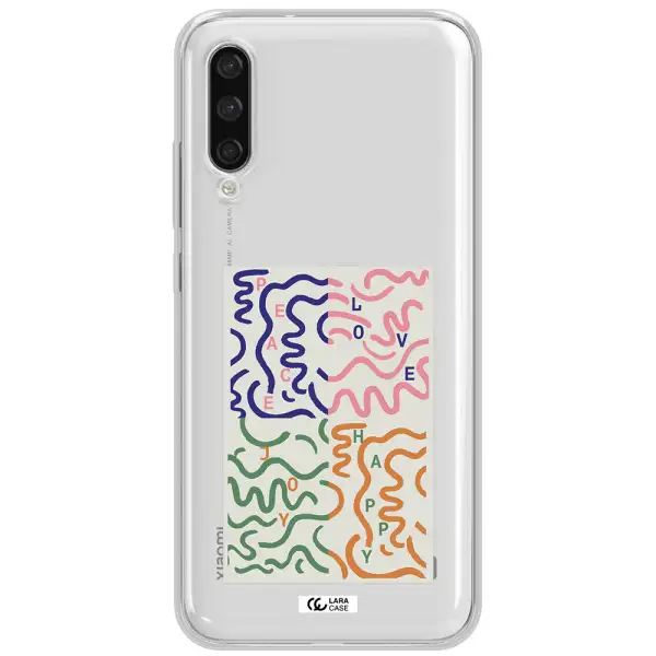 Peace,Love,Joy,Happy Xiaomi Mi A3 Clear Tpu Case