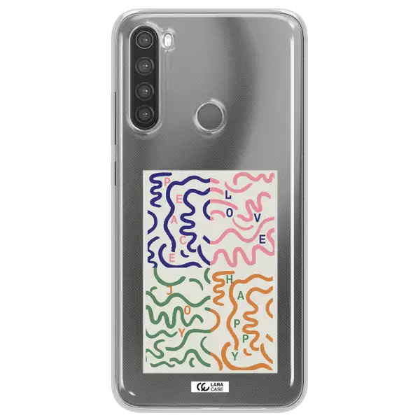 Peace,Love,Joy,Happy Xiaomi Note 8 Clear TPU Case