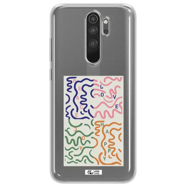 Peace,Love,Joy,Happy Xiaomi Note 8 Pro Clear TPU Case
