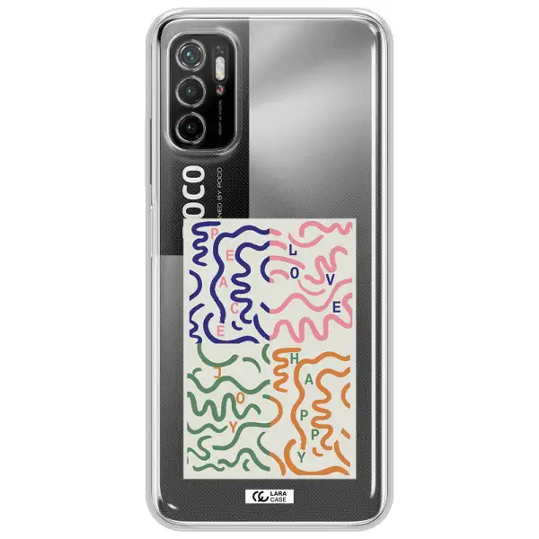 Peace,Love,Joy,Happy Xiaomi Poco M4 Pro 5G Clear Tpu Case