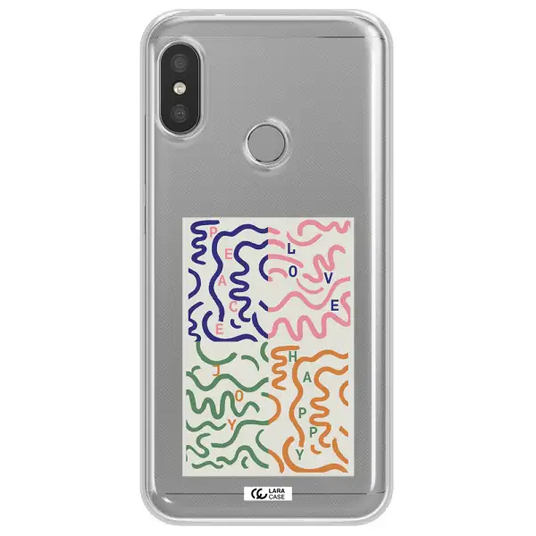 Peace,Love,Joy,Happy Xiaomi Redmi 6 Pro Clear TPU Case