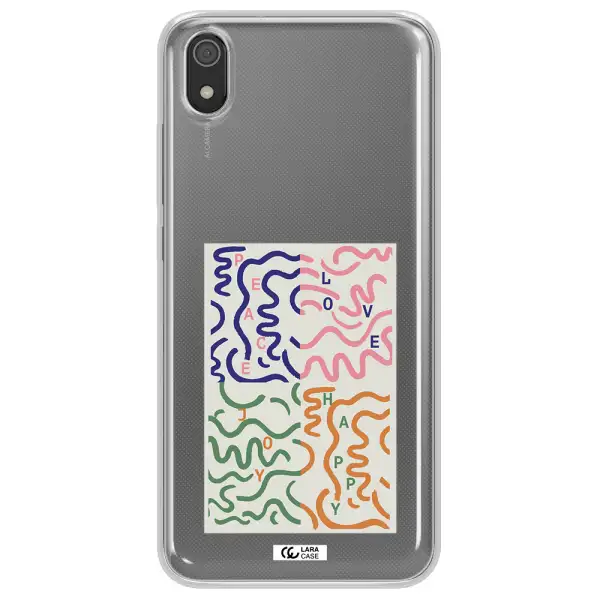 Peace,Love,Joy,Happy Xiaomi Redmi 7A Clear TPU Case