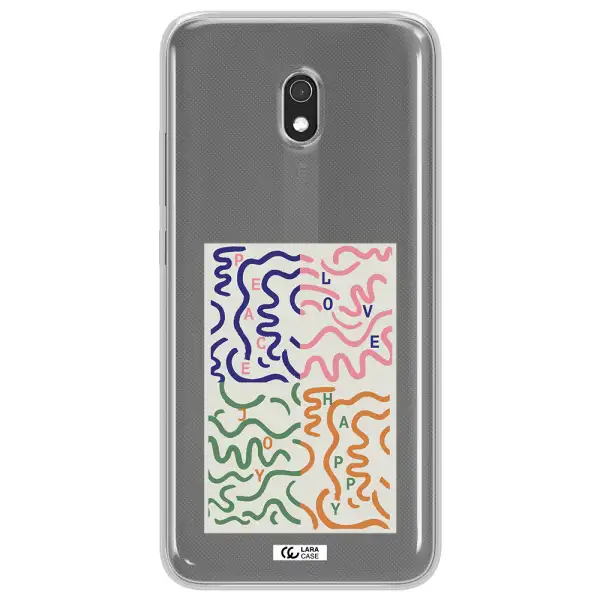 Peace,Love,Joy,Happy Xiaomi Redmi 8A Clear TPU Case