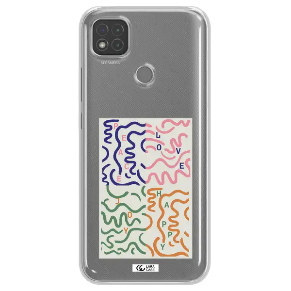 Peace,Love,Joy,Happy Xiaomi Redmi 9C Clear TPU Case