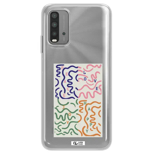 Peace,Love,Joy,Happy Xiaomi Redmi 9T Clear TPU Case