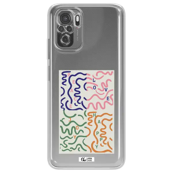 Peace,Love,Joy,Happy Xiaomi Redmi Note 10S Clear Tpu Case