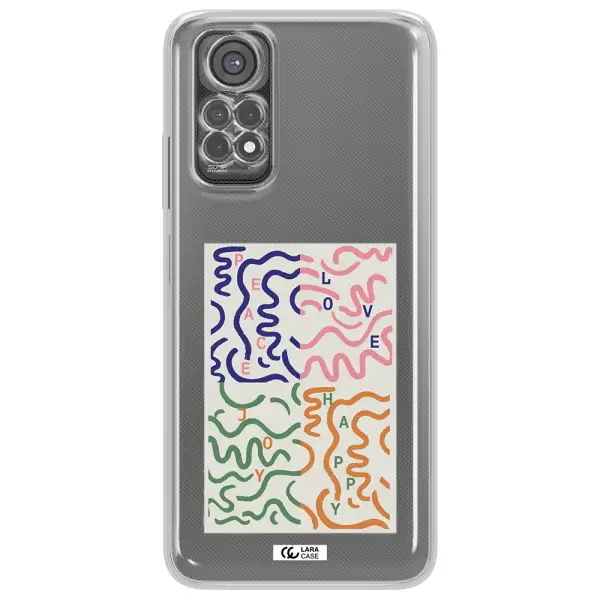 Peace,Love,Joy,Happy Xiaomi Redmi Note 11S Clear Tpu Case
