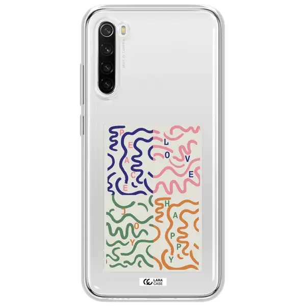 Peace,Love,Joy,Happy Xiaomi Redmi Note 8T Clear Tpu Case
