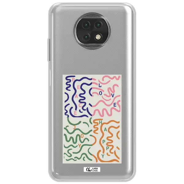 Peace,Love,Joy,Happy Xiaomi Redmi Note 9T Clear Tpu Case