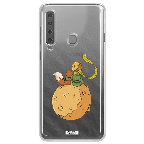 a cartoon of a fox and a fox sitting on a planet Samsung A9 2018 Clear TPU Case