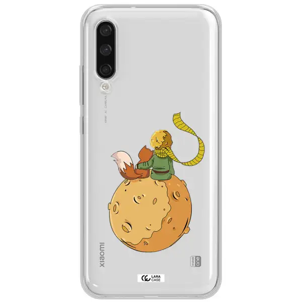 A Cartoon Of A Fox And A Fox Sitting On A Planet Xiaomi Mi A3 Clear Tpu Case