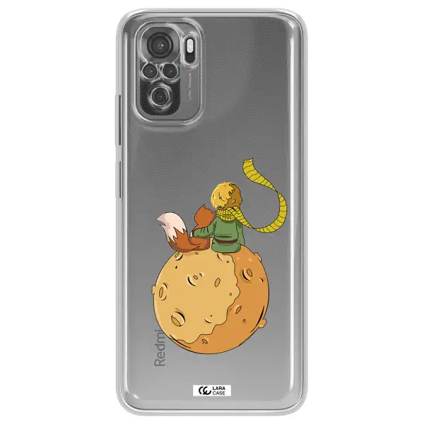 A Cartoon Of A Fox And A Fox Sitting On A Planet Xiaomi Redmi Note 10S Clear Tpu Case